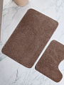 Набор ковриков 3 шт, 0.5х0.8, 0.5х0.4, 0.4х0.45 м, полиэстер, шоколад, Silvano, Мона, Y4-11497, без рисунка - фото 2