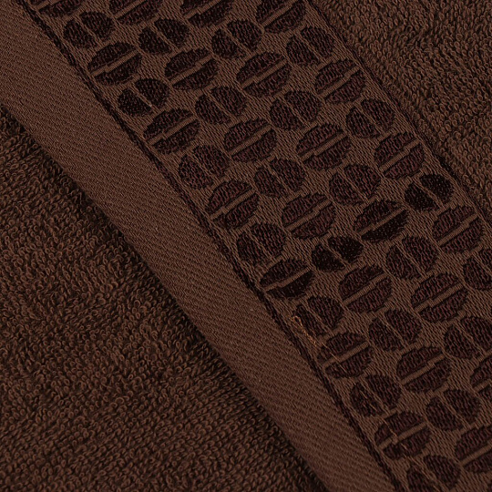 Полотенце кухонное махровое, 30х50 см, 450 г/м2, 100% хлопок, Barkas, Время кофе, кофейное, Узбекистан