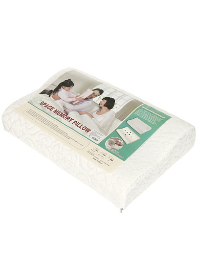 Подушка ортопедическая, 54 х 36 х 11, чехол 100% полиэстер, с эффектом памяти, мягкая, рисунок на ткани, без упаковки, Y6-1909