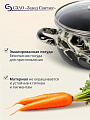 Кастрюля эмалированная сталь, 2.5 л, крышка стекло, сферический, Сантэкс, Шейк серый гранит, 1-2425111, черно-белая, индукция - фото 3