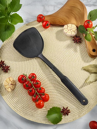 Лопатка кулинарная нейлон, навеска, черная, Daniks, Эконом, YW-KT017-5/H1010-09