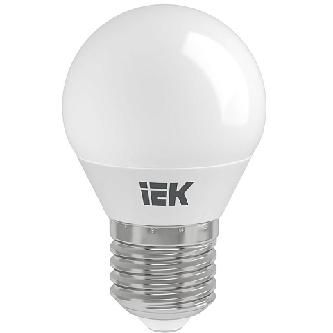 Лампа светодиодная E27, 7 Вт, 60 Вт, 230 В, шар, 6500 К, свет холодный дневной, IEK, G45, LED