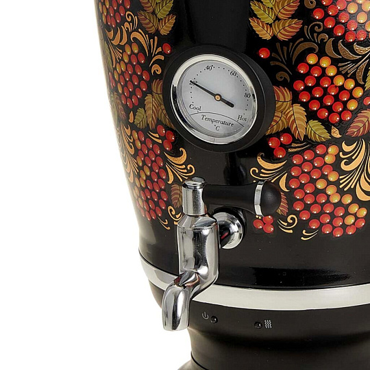 Самовар электрический Яромир, Рябина ЯР-1802, 4 л, 2300 Вт, скрытый нагревательный элемент, металл