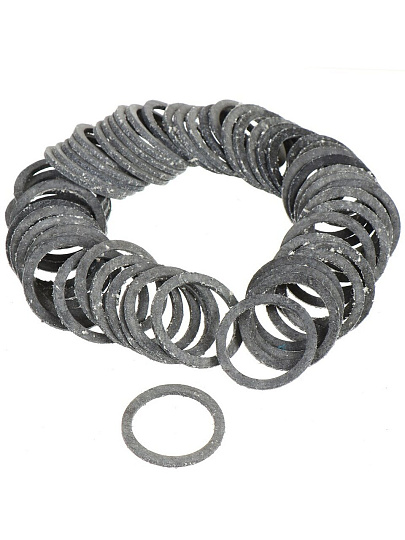 Прокладка сантехническая для заглушки косого фильтра, 100 шт, 1/2'', паронит, СантехКреп, 2.9.14.