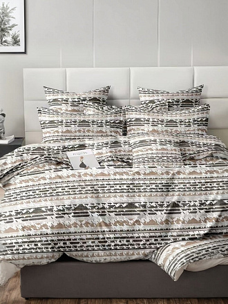 Постельное белье семейное, простыня 220х240 см, 2 наволочки 70х70 см, 2 пододеяльника 145х215 см, Майская ночь, полисатин, Оригинальное 40/176-AC/MAY