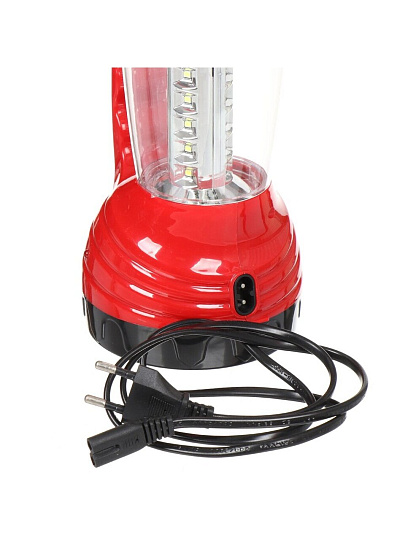 Фонарь ручной, встроенный аккумулятор, зарядка от сети 220 В, пластик, в ассортименте, 3+18 LED