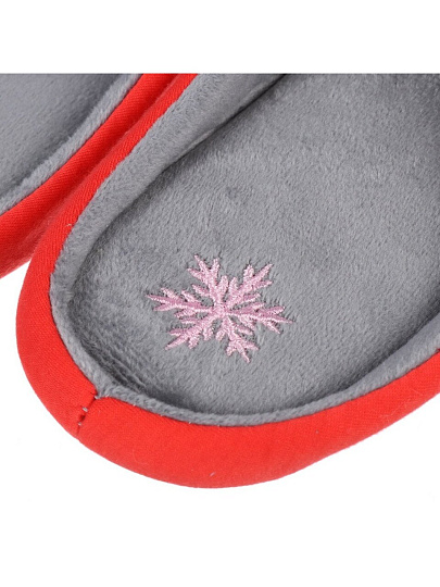 Тапки для женщин, красные, р. 40-41, закрытые, Олень, A210097