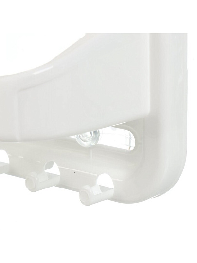 Полка для ванной пластик, навесная, 2 яруса, прямая, 12х27х50.5 см, Dunya Plastik, 09164