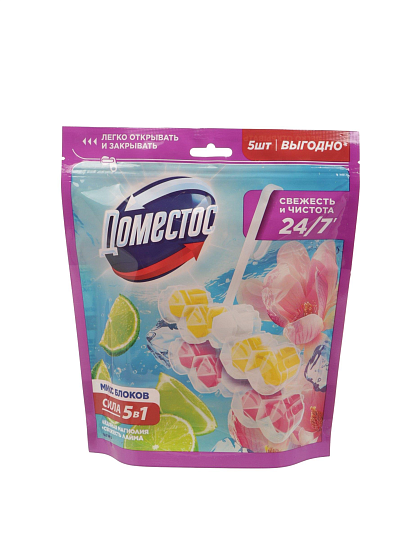 Подвеска для унитаза Domestos, Свежесть лайма и Ледяная магнолия, 5 шт, 50 г, Power 5
