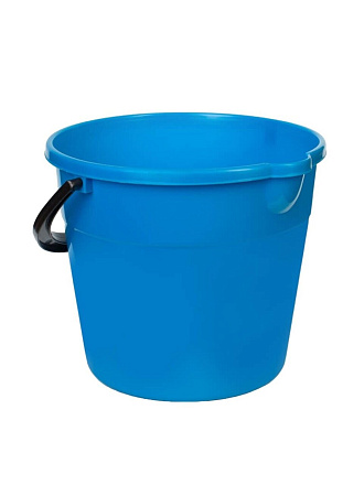 Ведро пластик, 10 л, голубое, хозяйственное, со сливом, Sparkplast, IS40006/2