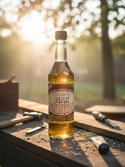 Лак Класс, НЦ-218, мебельный, глянцевый, нитроцеллюлозный, бесцветный, для внутренних работ, 0.5 л