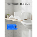 Корзина для хранения, 10 л, 25х29.4х18 см, прямоугольная, пластик, белая, Violet, Лофт, 850006 - фото 5