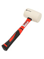 Киянка 680 г, резина, белая, рукоятка фибергласовая, Bartex, B0202NW/680
