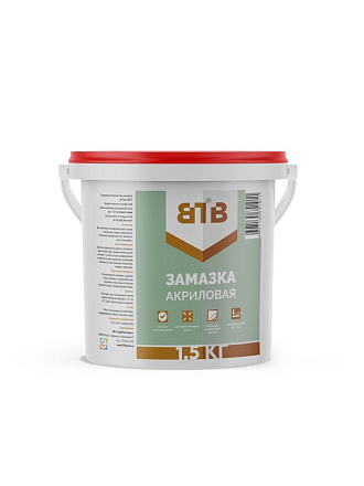Замазка ВТВ, акриловая, белая, 1.5 кг
