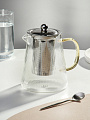 Чайник заварочный стекло, металл, 0.95 л, с ситечком, B050186 - фото 3