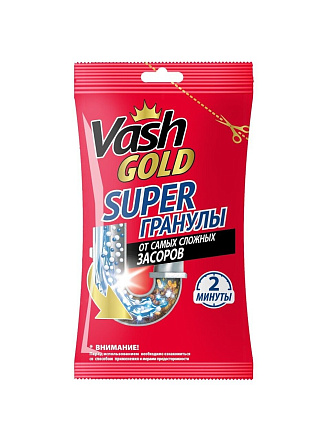 Средство от засоров Vash Gold, Super, гранулы, 70 г