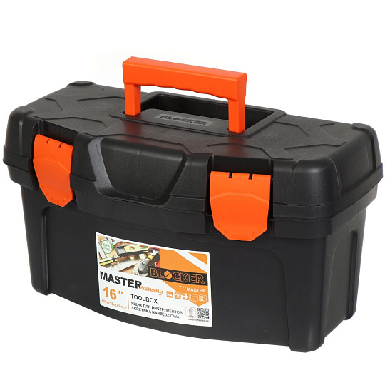 Ящик для инструментов, 16 '', 21.4х40.5х23 см, пластик, Blocker, Master Economy, + органайзер, BR6671ЧРОР