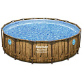 Бассейн каркасный Bestway, 488х122 см, Power Steel Swim, 56725, фильтр-насос, лестница, тент, 19480 л, ремкомплект - фото 2