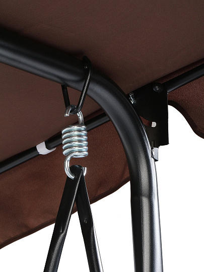 Качели садовые 3-местные, 170х110х153 см, 210 кг, металл, коричн.полоска, C060046