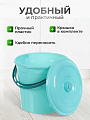 Ведро пластик, 10 л, с крышкой, мята, хозяйственное, Violet, 021023 - фото 3