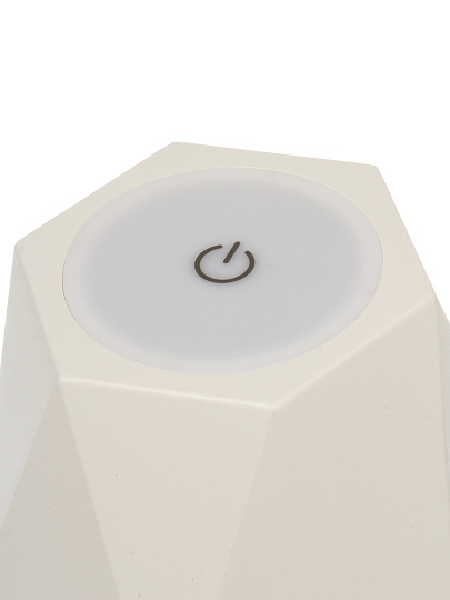 Светильник настольный на подставке, USB+адаптер, белый, абажур белый, A010108, 24 см