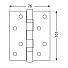 Петля врезная для деревянных дверей, Аллюр, 100х70х2 мм, универсальная, 2BB-FHP SBP, 6673, 2 шт, 2 подшипника, коробка, матовая латунь - фото 3