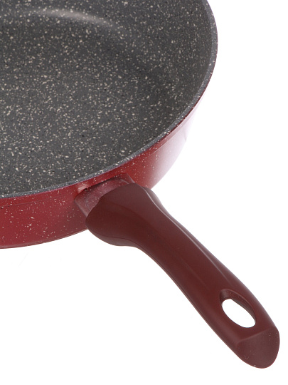 Сковорода литой алюминий, 28 см, антипригарное покрытие, Горница, Рубин, с крышкой, с9281РБ