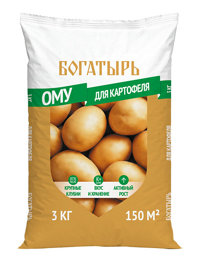 Удобрение Богатырь, для картофеля, органоминеральное, 1 кг, Лама Торф