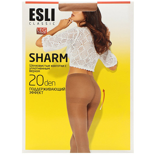 Колготки Esli, Sharm, 20 DEN, полиамид, р. 3, melone/бежевые, 16С-41СПЕ