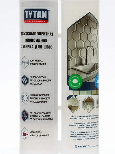 Затирка для швов эпоксидная, Tytan, Professional, 52589, 400 г, двухкомпонентная, коричневая