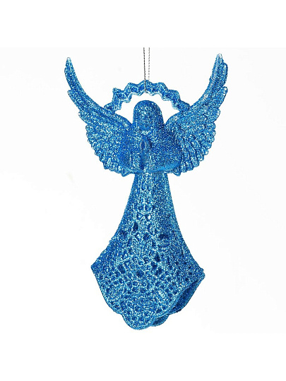 Елочное украшение Ангел, голубое, 10х2.5х16 см, SYYKLA-1919112LB