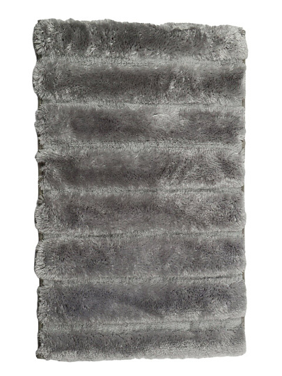 Коврик для ванной, 0.5х0.8 м, полиэстер, серый, Silvano, Мех, Y4-12051
