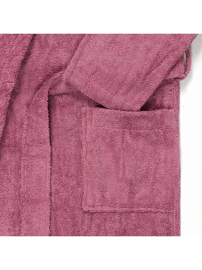 Халат женский, махровый, 100% хлопок, сухая роза, S-M, 44-46, Barkas, AI-1905012