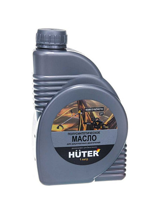 Масло машинное полусинтетическое, для двухтактного двигателя, Huter, 1 л, 73/8/3/2