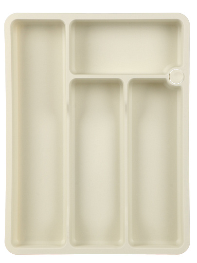 Лоток для столовых приборов раздвижной, светло-серый, Бытпласт, Phibo, 43423183051