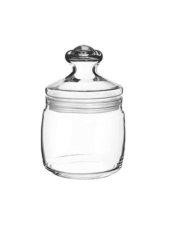 Банка для сыпучих продуктов, стекло, 0.5 л, с крышкой, Pasabahce, Cesni, 97424 SL/St