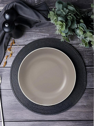 Тарелка суповая, керамика, 20.5 см, круглая, Scandy Cappuccino, Domenik, DMD123