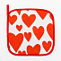 Прихватка «Этель» Red hearts19х19см,100% х/л, ватин 250 г/м2 двухсторонняя, 5376654 - фото 3