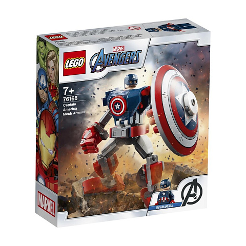 Конструктор Lego, Super Heroes, Капитан Америка: Робот, 7-9 лет, 121 деталь, 76168