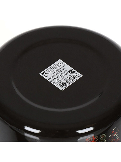 Кастрюля эмалированная сталь, 3 л, крышка сталь, цилиндрическая, Керченский металлургический завод, Карри, 41704-122/6-У4