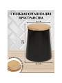 Банка для сыпучих продуктов, керамика, 0.7 л, 8.7х10.5х13.3 см, с крышкой, Черная, Y4-5036 - фото 2