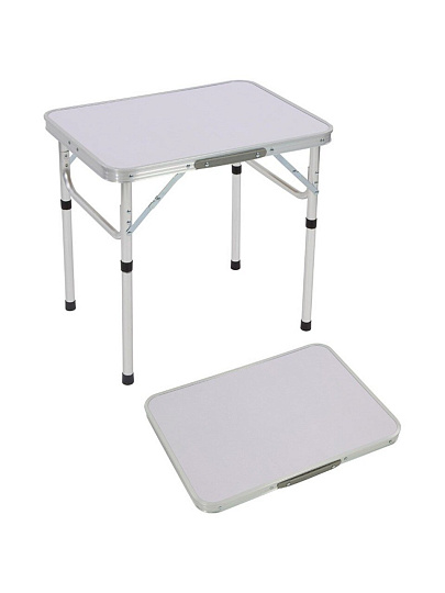 Стол складной алюминий, прямоугольный, 60х45х56 см, столешница МДФ, TD-03, 993026