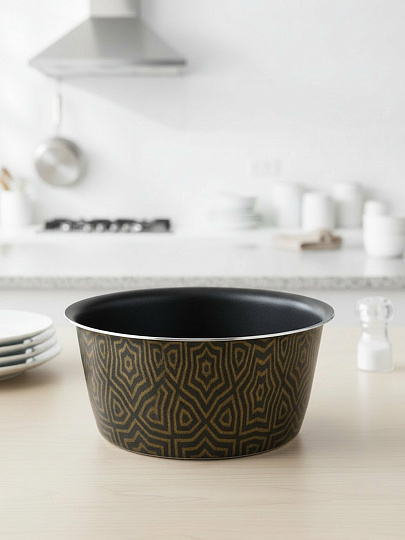 Форма для выпечки куличей алюминий, 14 см, антипригарное покрытие, круглая, штампованная, Vari, Северное сияние, PA20714