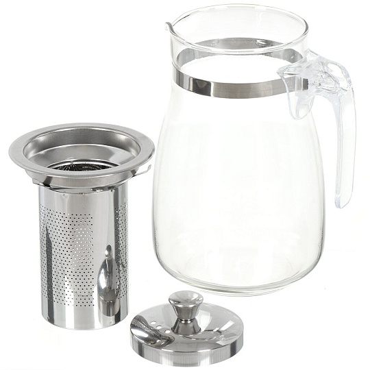 Чайник заварочный стекло, 0.9 л, с ситечком, BF-513(900мл.)