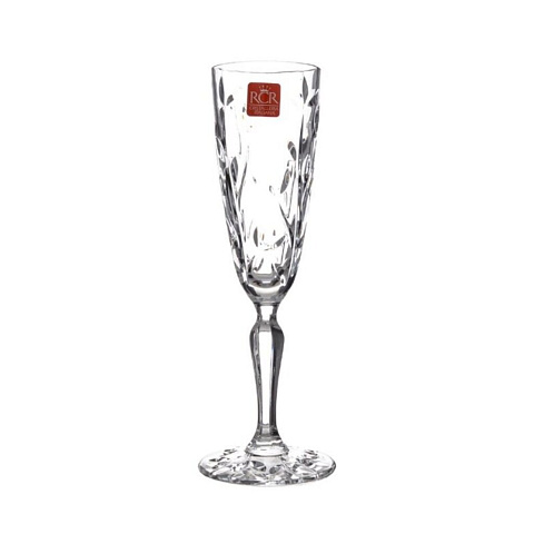 Бокал для шампанского, 160 мл, хрустальное стекло, 6 шт, RCR, Laurus, 56 934