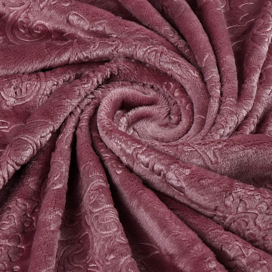 Плед 2-спальный, 180х200 см, велсофт жаккард, 100% полиэстер, Cleo, Парма, розовый, 180/151-OP