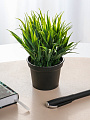 Цветок искусственный декоративный, Трава в кашпо, 15 см, Y4-11117 - фото 2