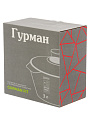 Кастрюля алюминий, антипригарное покрытие, 3 л, крышка стекло, круглая, Гурман, Fit - фото 6
