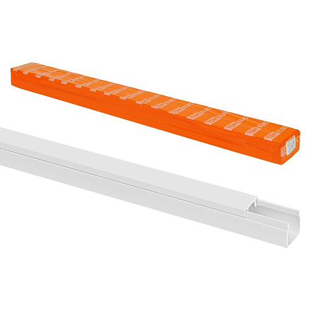 Кабель-канал пластик, 12х12 мм, 2 м, 1 мм, белый, TDM Electric, SQ0402-1001
