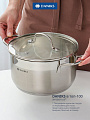 Кастрюля нержавеющая сталь, 3.6 л, крышка стекло, сталь 304, Daniks, Нолан, GS-01363-20CA, индукция - фото 6